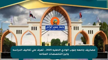 مصاريف جامعة جنوب الوادي الأهلية 2025.. تعرف على تكاليف الدراسة وأبرز التخصصات المتاحة
